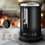 Fierbator TRESKO® pentru vin fiert, ceai, apa, 6.8L, 1500W, negru - imagine 4