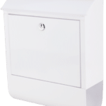 Cutie postala cu suport ziare, Evotools, pentru interior, alb, 29 x 34 x 11 cm, alb