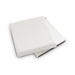 Taburet cu spatiu de depozitare, pliabil, piele ecologica, alb, 38 x 38 x 38 cm - imagine 8