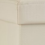 Taburet cu spatiu de depozitare, pliabil, piele ecologica, crem, 38 x 38 x 38 cm - imagine 6