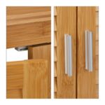 Dulap baie, baza lavoar, din bambus/MDF, 60 x 67 x 30 cm, maro - imagine 6