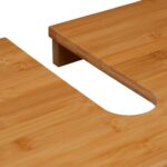 Dulap baie, baza lavoar, din bambus/MDF, 60 x 67 x 30 cm, maro - imagine 2