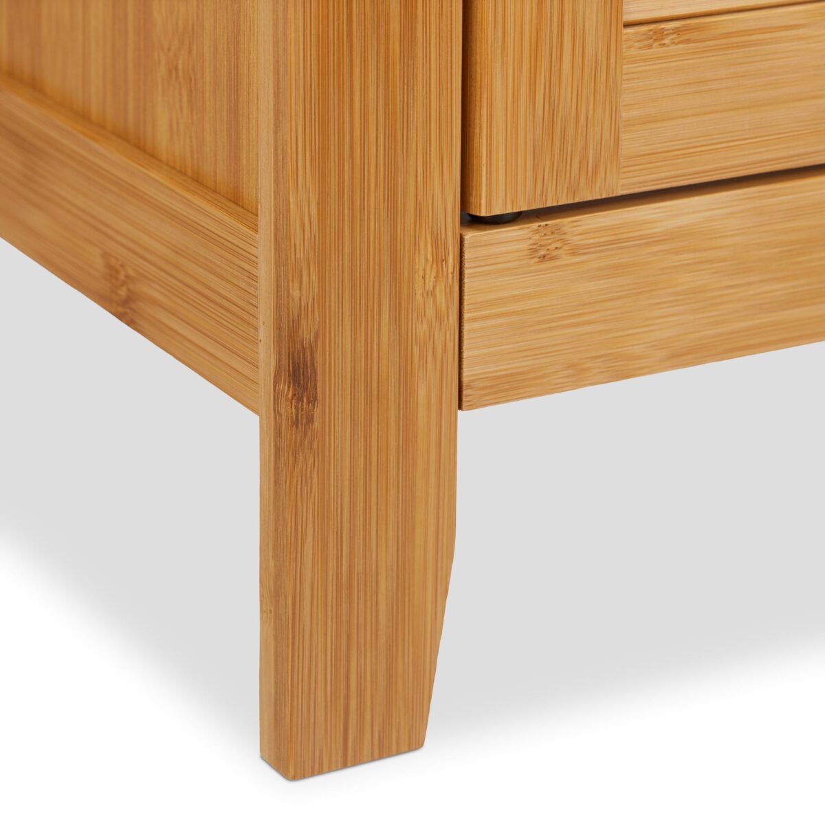 Dulap baie, baza lavoar, din bambus/MDF, 60 x 67 x 30 cm, maro - imagine 7