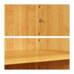 Dulap baie suspendat, bambus, maro, 66 x 62 x 20 cm - imagine 7