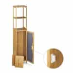 Dulap baie, 5 rafturi, din bambus, 170 x 33,5 x 28 cm, maro - imagine 7