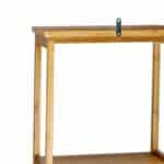 Dulap baie, 5 rafturi, din bambus, 170 x 33,5 x 28 cm, maro - imagine 5