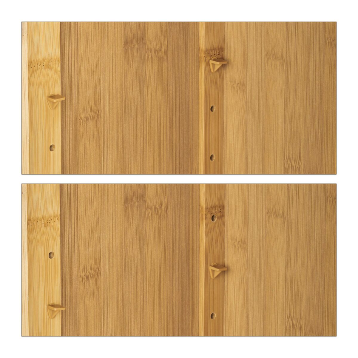 Dulap de baie suspendat, 2 rafturi, bambus, 66 x 35 x 20 cm - imagine 8