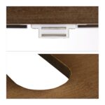 Dulap baie, baza lavoar, design vintage, bambus/MDF, 60 x 67 x 30 cm, maro - imagine 5