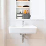 Dulap suspendat baie, 3 etajere, MDF, alb, 60 x 30 x 20,5 cm - imagine 5
