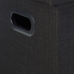 Taburet multifunctional, cu spatiu de depozitare, capacitate 300 kg, pliabil, negru, 49,5 x 46 x 25,5 cm - imagine 6