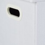 Taburet multifunctional, cu spatiu de depozitare, capacitate 300 kg, pliabil, alb, 49,5 x 46 x 25,5 cm - imagine 7