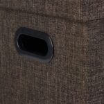 Taburet multifunctional, cu spatiu de depozitare, capacitate 300 kg, pliabil, maro, 49,5 x 46 x 25,5 cm - imagine 5