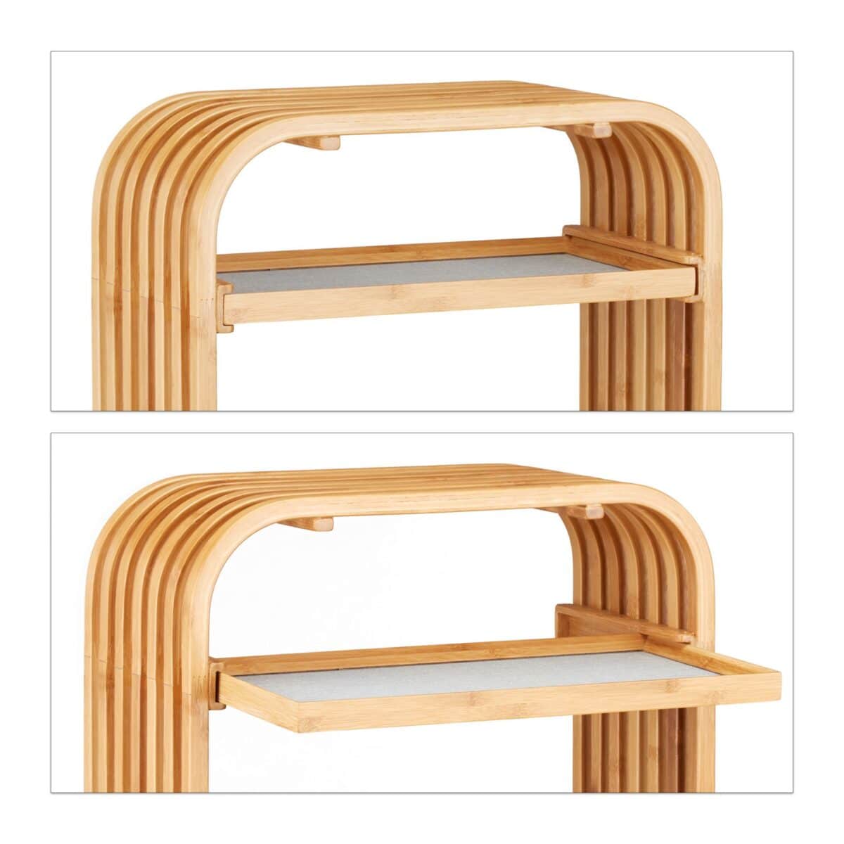 Scaun multifunctional, cu spatiu de depozitare, bambus, 45 x 41 x 19,5 cm - imagine 6
