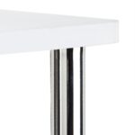 Comoda TV portabila, cu roti, rafturi, MDF, alb, 41,5 x 80 x 40 cm - imagine 6