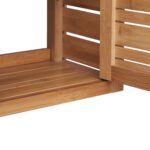 Dulap suspendat, universal, pentru baie, bucatarie, cu 3 rafturi, din bambus, 56,5 x 56 x 21 cm, maro - imagine 4