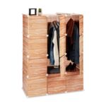 Dulap multifunctional, 8 compartimente, 145 x 109 x 47 cm, Relaxdays