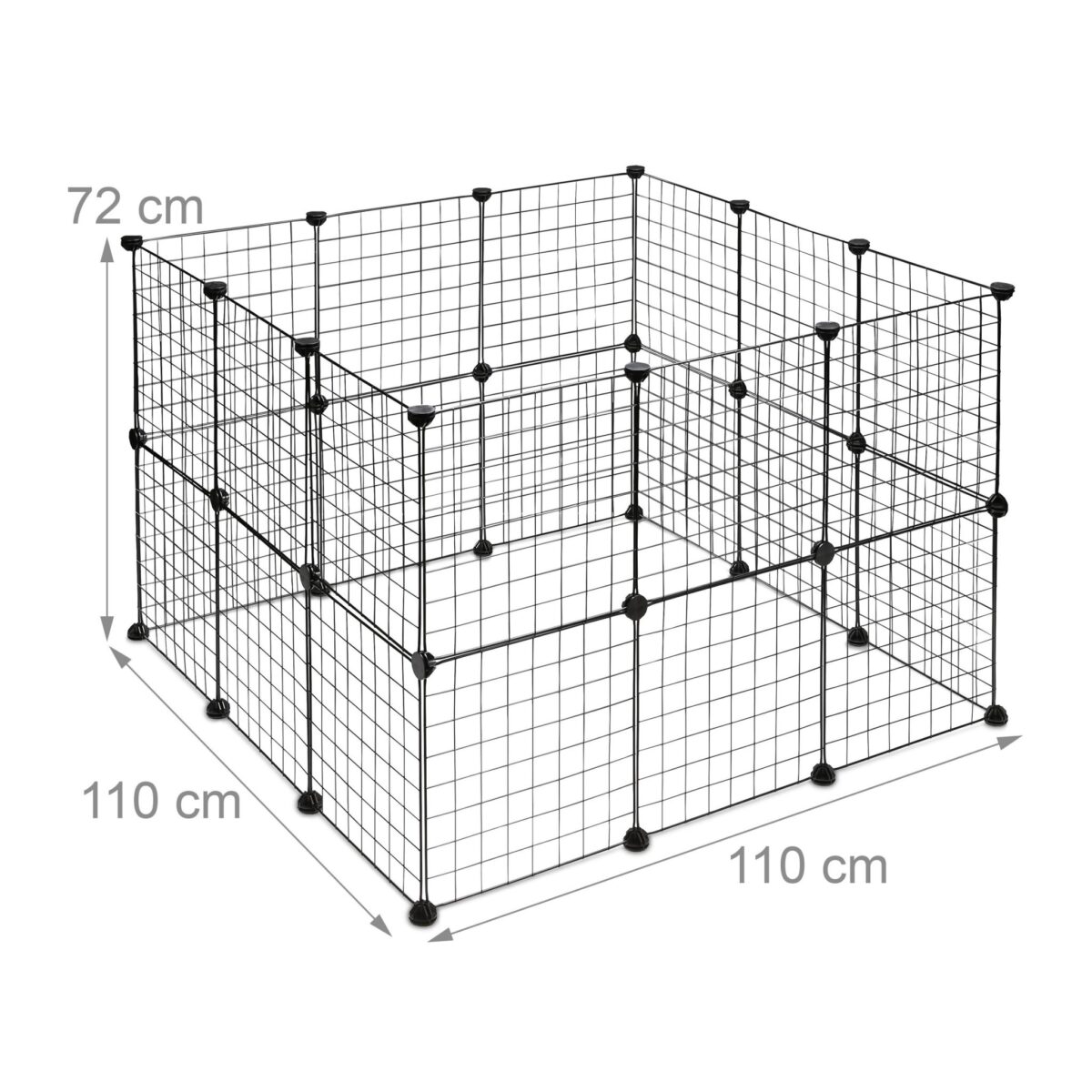 Tarc pentru iepuri si rozatoare, din 24 panouri, 72 x 110 x 110 cm - imagine 4