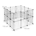 Tarc pentru iepuri si rozatoare, din 24 panouri, 72 x 110 x 110 cm - imagine 4