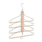 Suport cu 4 umerase, din lemn, pozitionat vertical/orizontal, 49 x 42,5 x 2,5 cm