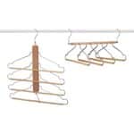 Set 2 suporturi cu 4 umerase, din lemn, pozitionat vertical/orizontal, 49 x 42,5 x 2,5 cm - imagine 6