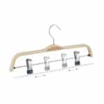 Set 5 umerase din lemn, cu 2 cleme, carlig rotativ 360°, 17 x 37,5 x 2,5 cm