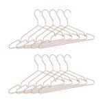 Set 10 umerase metalice pentru haine, roz-aurii, 21 x 42 x 0,3 cm