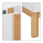 Dulap baie, baza lavoar, bambus/MDF, maro/alb, 60,5 x 60 x 30,5 cm - imagine 7