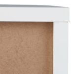 Comoda TV, portabila, cu roti, sistem blocare roti, 4 rafturi, alb, 35 x 80 x 35 cm - imagine 8