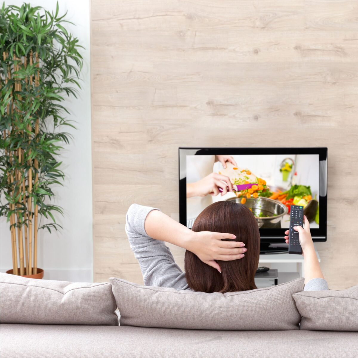 Comoda TV, portabila, cu roti, sistem blocare roti, rafturi, maro, 45 x 80 x 40 cm - imagine 4