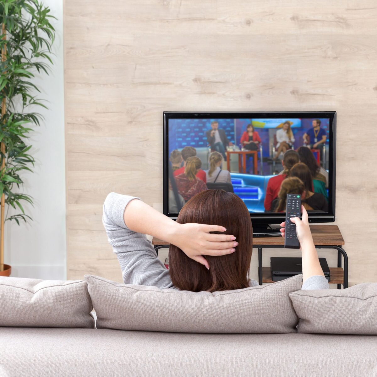 Comoda TV, cu rafturi, cadru metalic, maro, 43 x 90 x 35 cm - imagine 3