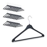 Set 30 umerase pentru haine, 23 x 42,5 x 0,7 cm, negru, Relaxdays
