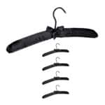 Set 5 umerase captusite, carlig rotativ 360°, negru, 14 x 38 x 3 cm