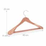 Set 5 umerase pentru haine, multifunctionale, lemn cu aspect natural, 19,5 x 44 x 3 cm - imagine 4
