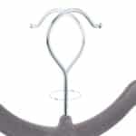 Set 50 umerase cu catifea, carlig rotativ 360°, gri, 15,5 x 42,5 x 0,5 cm - imagine 6