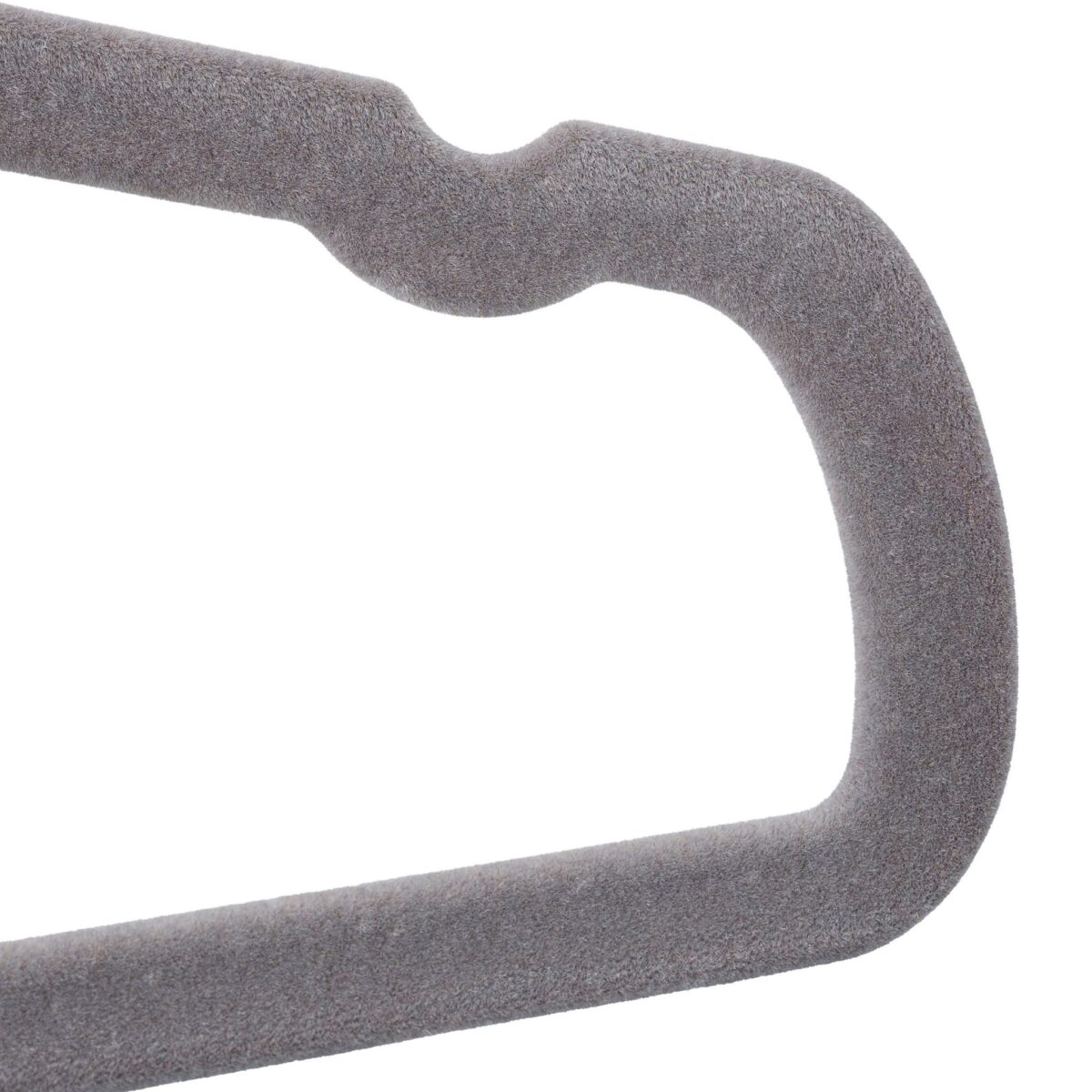 Set 50 umerase cu catifea, carlig rotativ 360°, gri, 15,5 x 42,5 x 0,5 cm - imagine 7