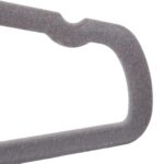 Set 50 umerase cu catifea, carlig rotativ 360°, gri, 15,5 x 42,5 x 0,5 cm - imagine 7