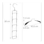 Set 3 suporturi cu 5 umerase, din metal, 58 x 40,5 x 3,5 cm - imagine 4