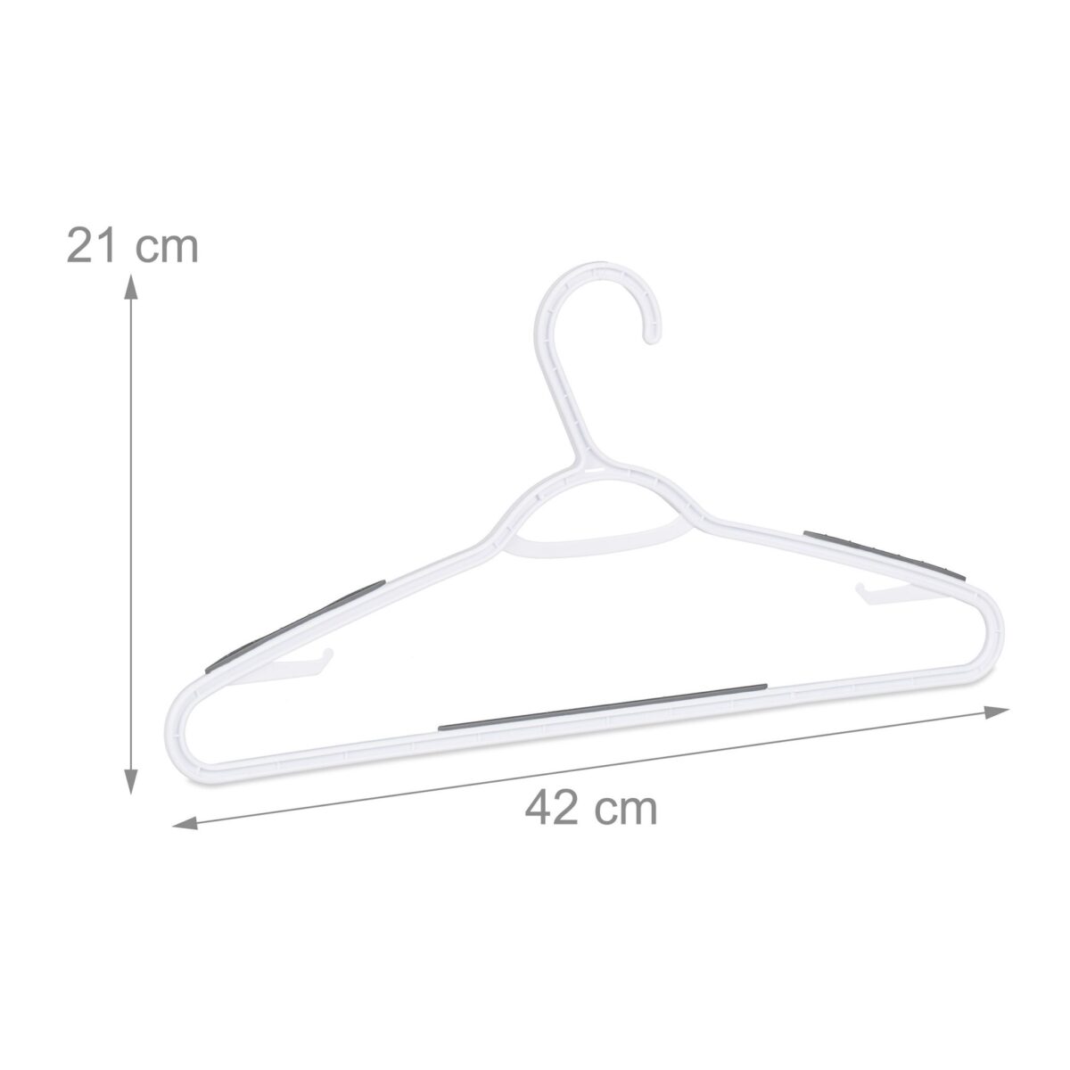 Set 20 umerase pentru haine, suprafata antialunecare, 21 x 42 x 0,5 cm - imagine 4