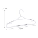 Set 20 umerase pentru haine, suprafata antialunecare, 21 x 42 x 0,5 cm - imagine 4