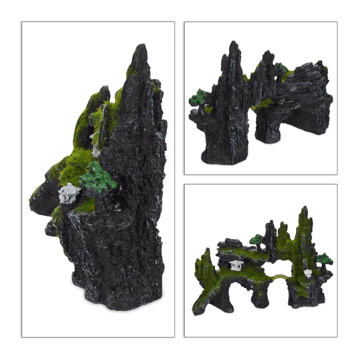 Ornament pentru acvariu de pesti, aspect de piatra, 3D, 17 x 23,5 x 8,5 cm - imagine 6