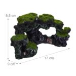 Ornament pentru acvariu de pesti, aspect de piatra, optica 3D, 8,5 x 17 x 9 cm - imagine 4