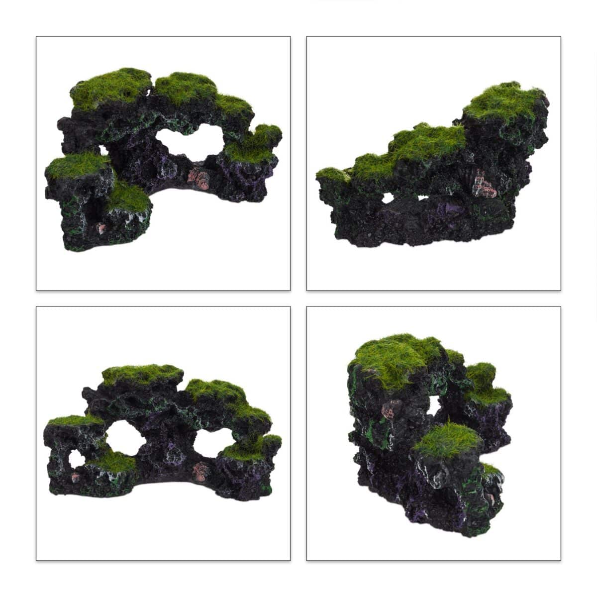 Ornament pentru acvariu de pesti, aspect de piatra, optica 3D, 8,5 x 17 x 9 cm - imagine 6