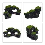 Ornament pentru acvariu de pesti, aspect de piatra, optica 3D, 8,5 x 17 x 9 cm - imagine 6
