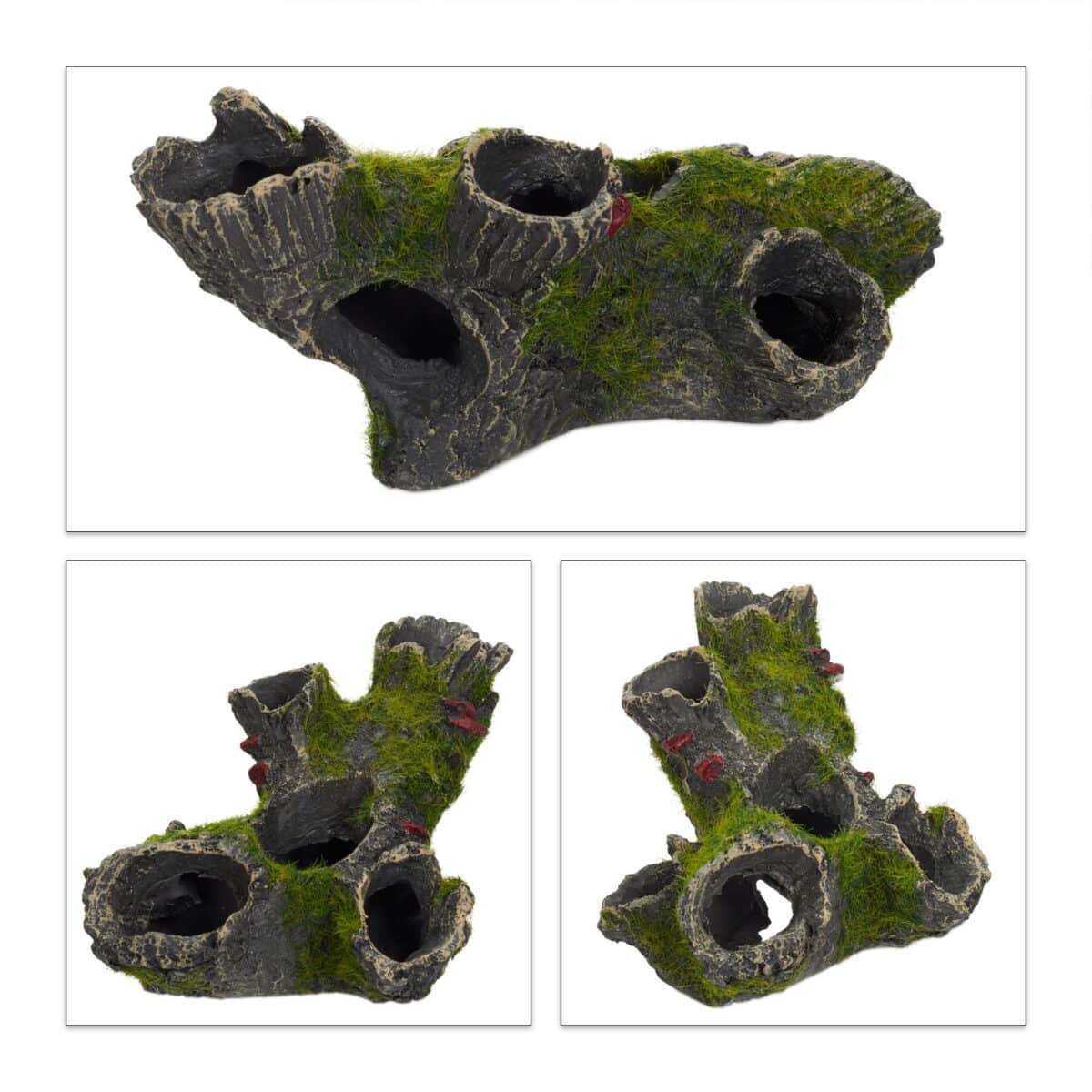 Decoratiune pentru acvariu de pesti, 3D, trunchi de copac, aspect de piatra, 7 x 15 x 8,5 cm - imagine 6