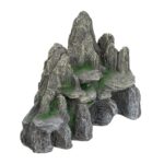 Ornament pentru acvariu de pesti, aspect de piatra, 21 x 24 x 14 cm