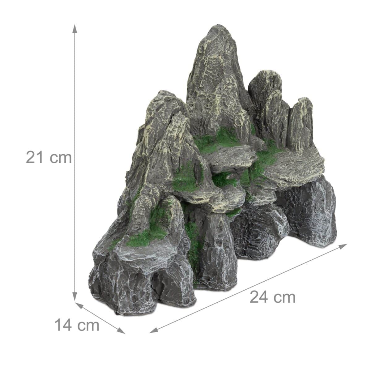 Ornament pentru acvariu de pesti, aspect de piatra, 21 x 24 x 14 cm - imagine 4