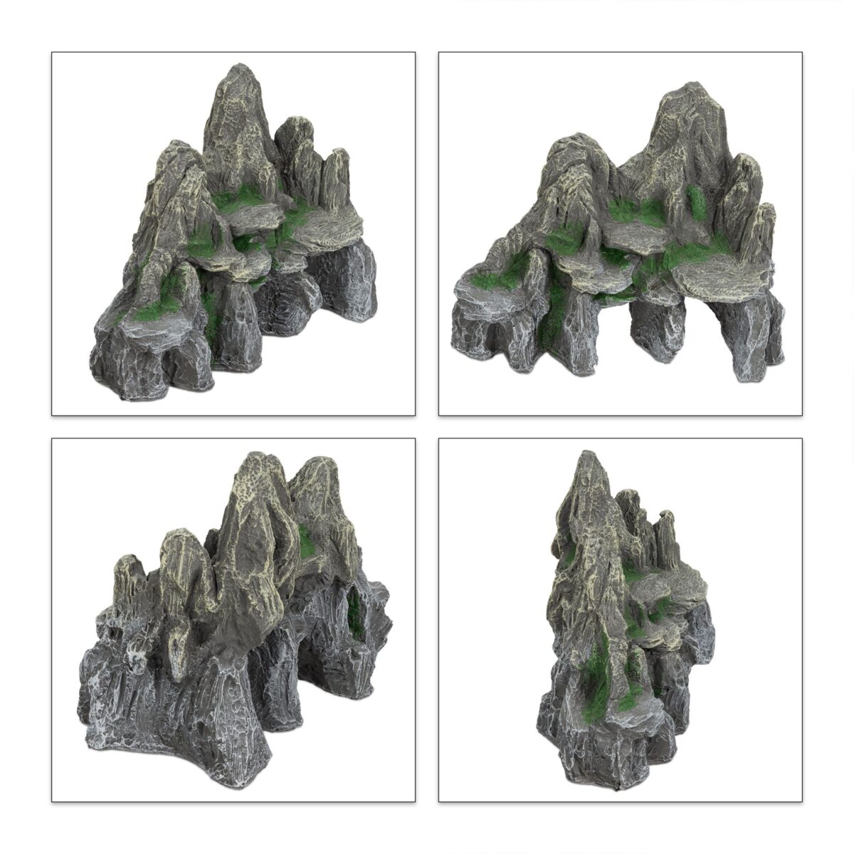 Ornament pentru acvariu de pesti, aspect de piatra, 21 x 24 x 14 cm - imagine 6