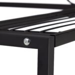 Raft metalic pentru flori, 3 trepte, interior/exterior, 69 x 70 x 60 cm, negru - imagine 5