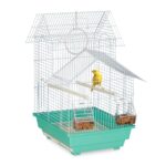 Colivie pentru pasari, cu leagan, 2 alimentatoare de mancare, 50 x 42,5 x 33,5 cm