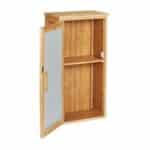 Dulap baie suspendat, din bambus, 66 x 35 x 20 cm, maro - imagine 10